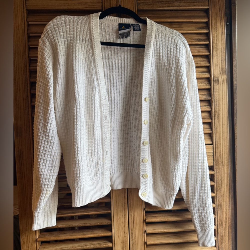 Lizsport White Knit Cardigan